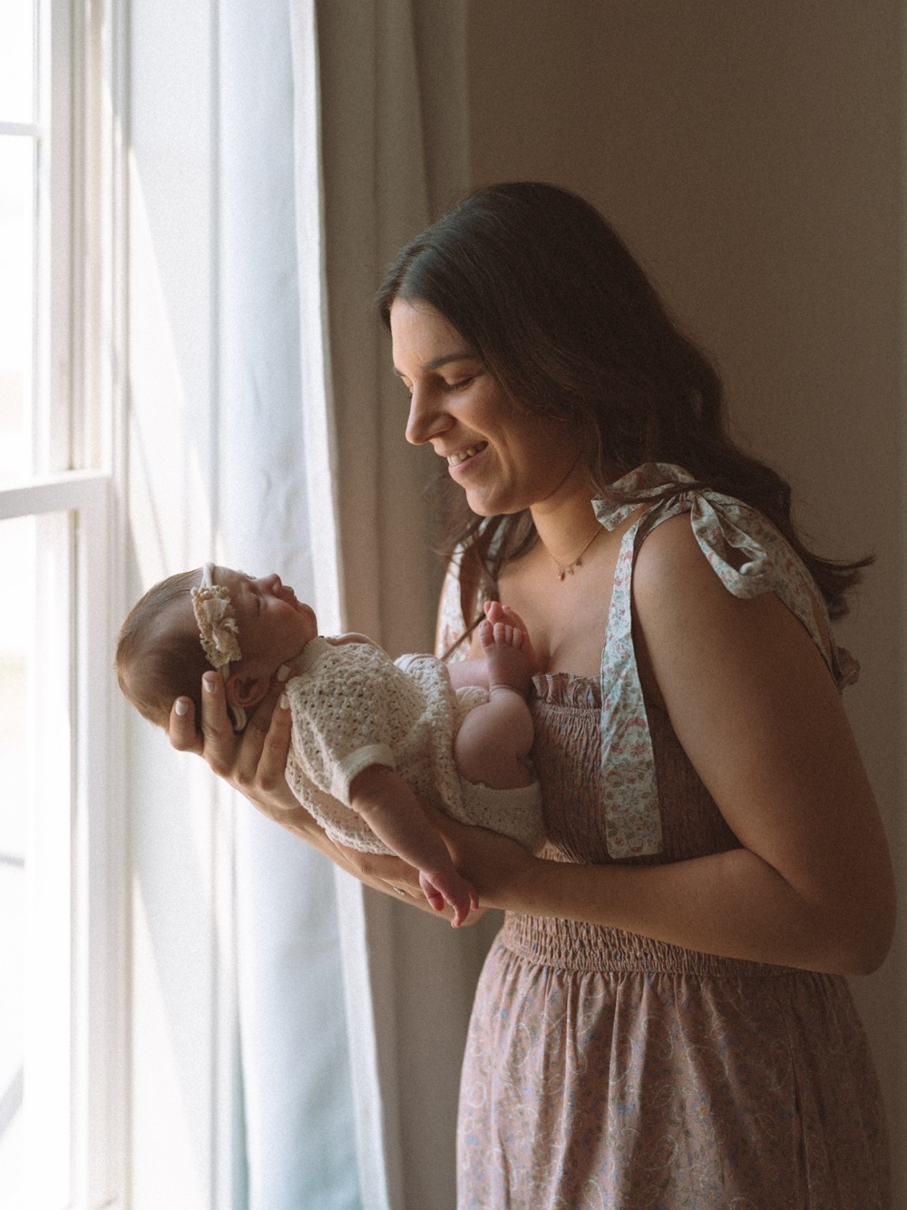 Smocked Tie-Strap Maxi Dress in Blush Pink - Picture 4 of 5